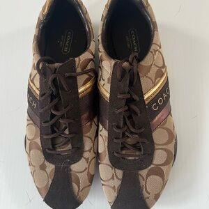 Coach Brown and Gold Women's Sneakers